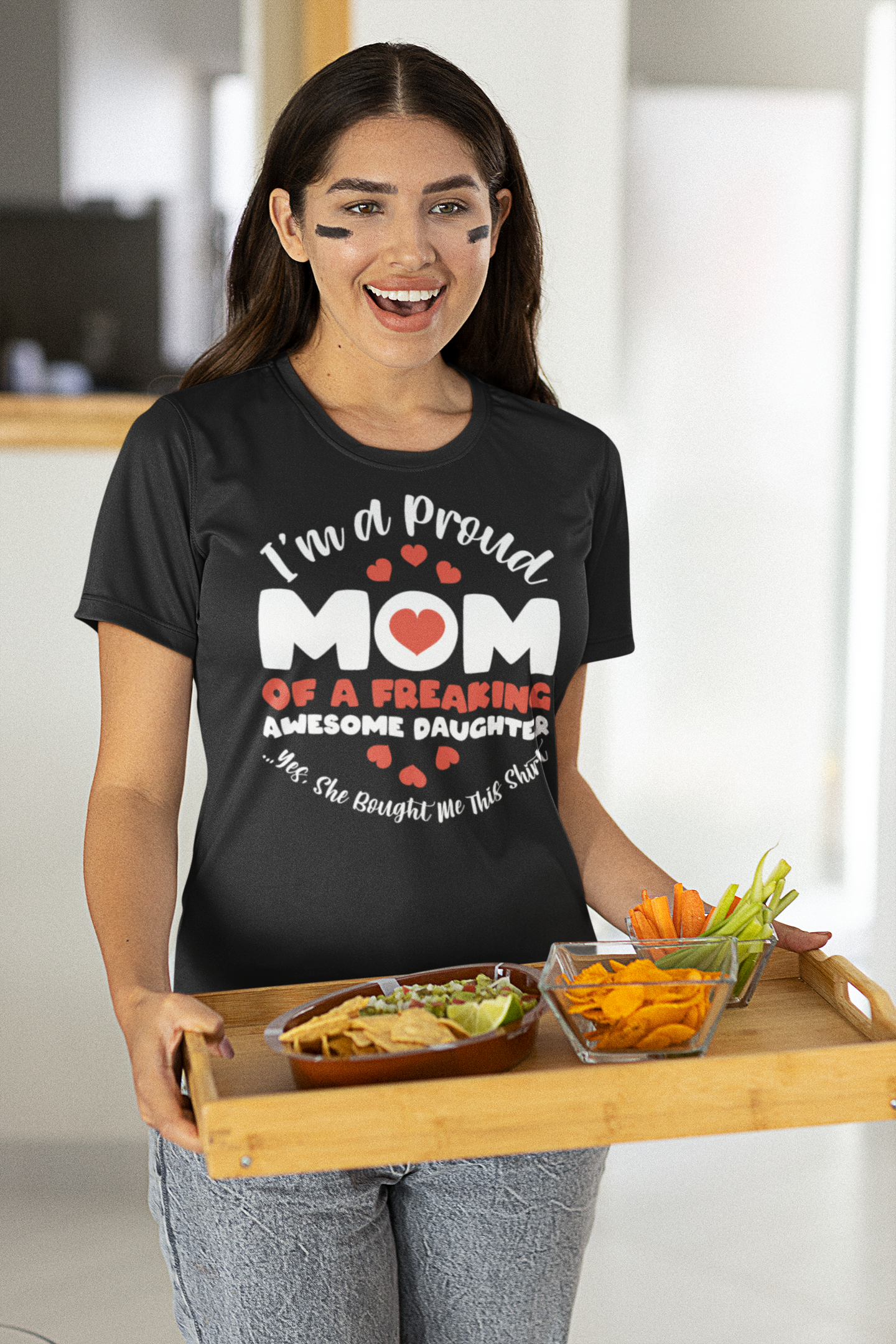 im a proud mom of a freaking awesome daughter t shirt