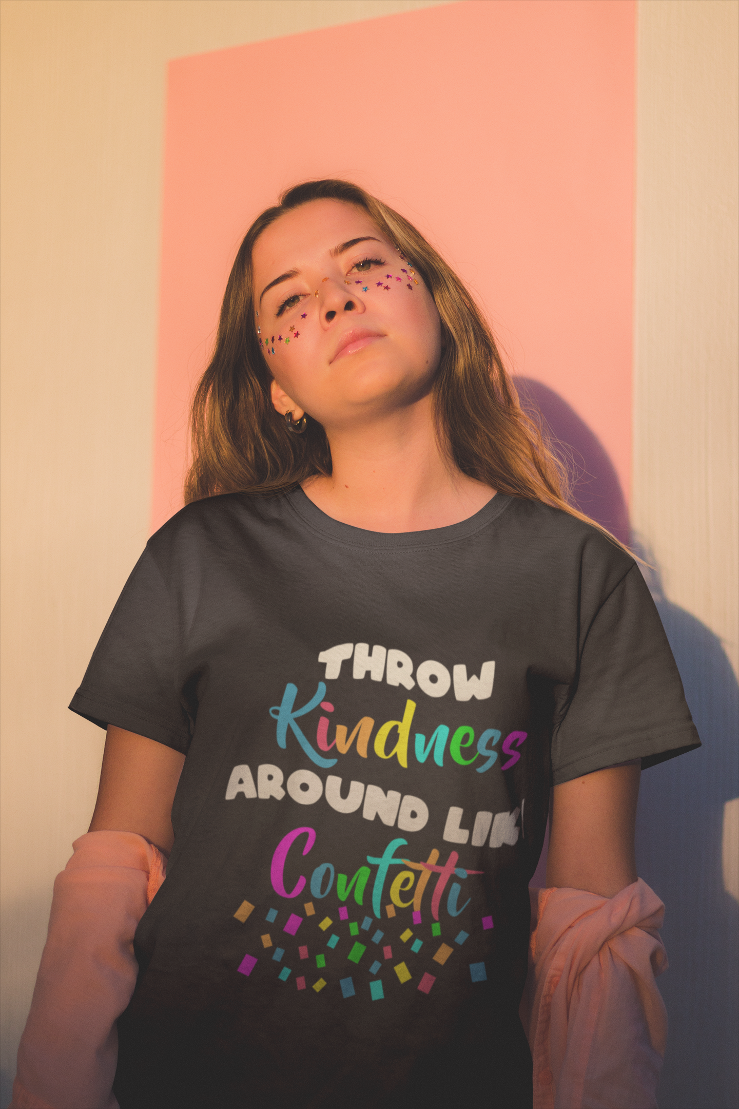 kind inspirational throw kindness around like confetti short sleeve t shirt