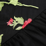 floral embroidered mesh off shoulder vintage a line party dress