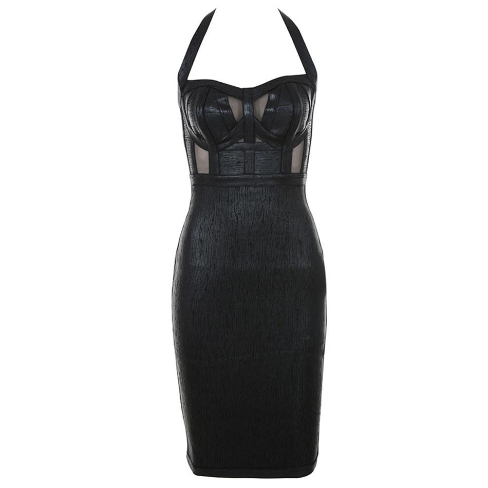 hollow out sleeveless ribbed chest bodycon dress