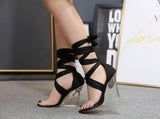 peep toe gladiator cross strap lace up pvc transparent heel wedge sandals