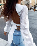 deep v neck lace puff sleeve bandage crop top