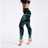 geometric digital print push up high waist leggings