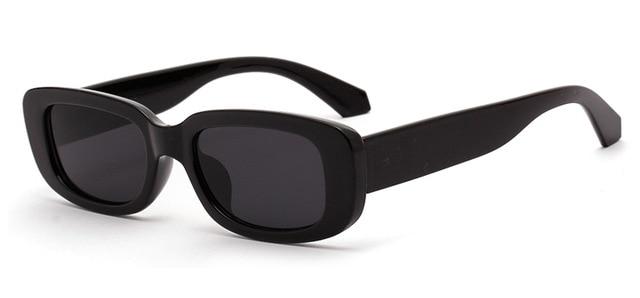 thick leopard rectangular frame gradient retro sunglasses
