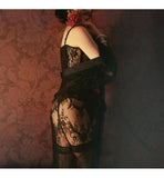 floral lace deep v neck ruffle gothic corset teddy lingerie