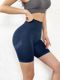 breathable mesh patchwork slim fit high waist shorts sportswear