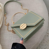 pu leather cover chain flap crossbody bag
