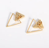 double acrylic triangle hypoallergenic earring