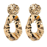 charm geometric clips earrings