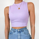 solid wrap hollow out tie back o neck crop top