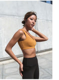 high impact strappy cut out padded sports bra