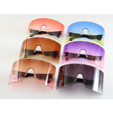 oversized rimless gradient party square sunglasses