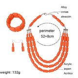statement collar african beads jewelry set