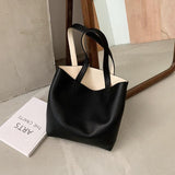 versatile double sided tote pu leather handbag