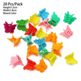 20 50 mixed color mini butterfly hair clips