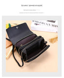 mobile phone shoulder pu leather clutch bag