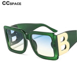 side letter b oversized square sunglasses