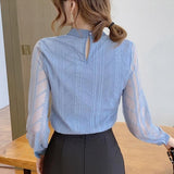 lace up loose shirt blouse