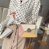 chain metal handle small totes shoulder pu leather crossbody bags