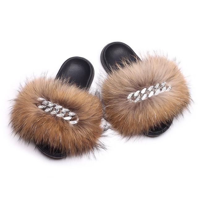 fluffy furry fur slippers