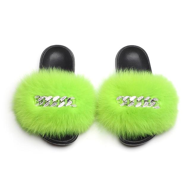 fluffy furry fur slippers