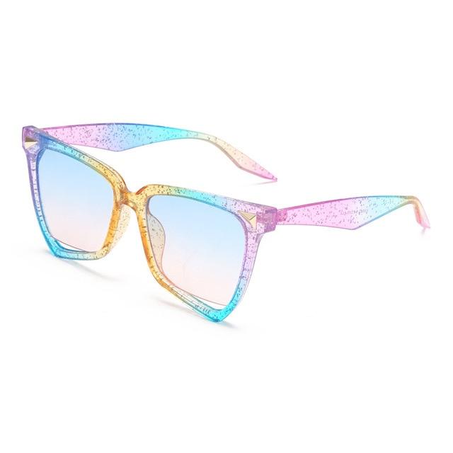 grain rice nail rainbow cat eye glasses
