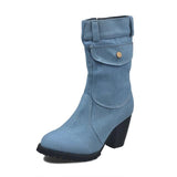 jeans mid rise rome long boot