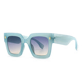 chunky frame acrylic tinted square sunglasses