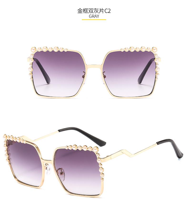 oversized with pearls square sunglasses