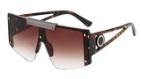oversized brown square sunglasses