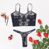 floral embroidery erotic lingerie