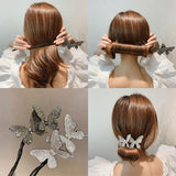 butterfly hairpin braided headress