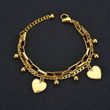 stainless steel multi style heart bracelets