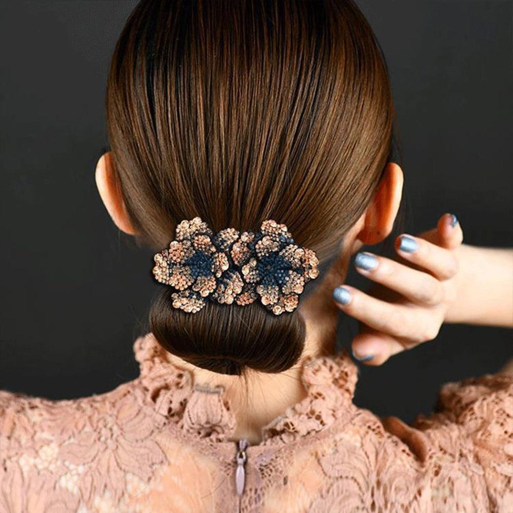rhinestone ponytail holder ball hair clip