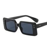 two tone rectangle retro sunglasses