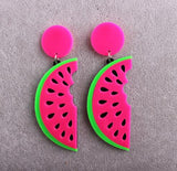 acrylic fruit big earrings