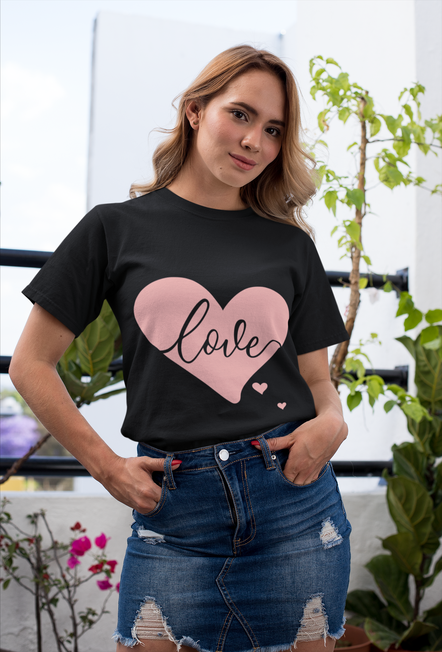 love mini heart short sleeve t shirt