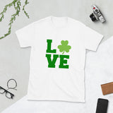 green love three leaf clover st patricks day t shirt