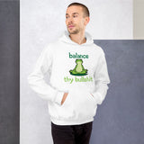 balance thy bullshit buddha frog hoodie
