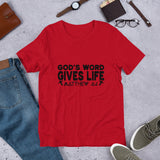 gods word gives life short sleeve t shirt