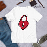 love heart lock t shirt